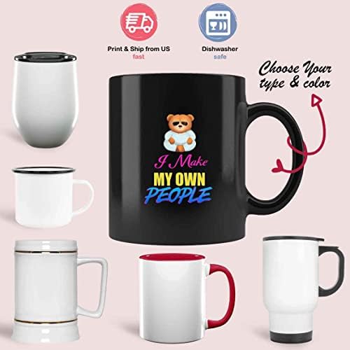 Anúncio de bebê personalizado Eu faço meu próprio povo Anúncio de bebê presente presente Coffee Coffee Cups de chá para, família, colega de trabalho, pai, mãe em férias, ano, 686862