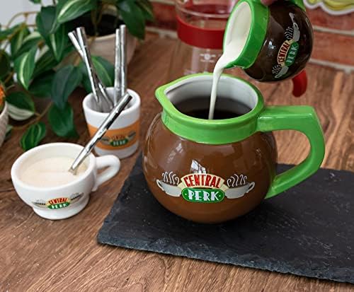 Friends Central Perk Coffee Pote 3D MUG de cerâmica esculpida | Copo grande retrô para café expresso, chá