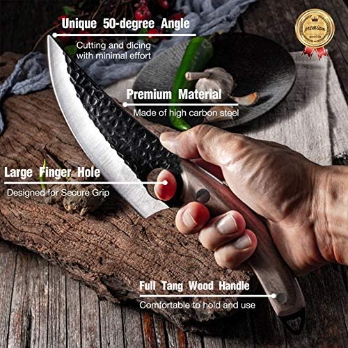 Golden Bird 5.7 & 5.5 Viking Knife Caveman Knife Hand Cleaver de carne forjada