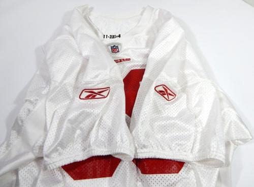 2011 San Francisco 49ers 69 Jogo emitiu Jersey White Practice