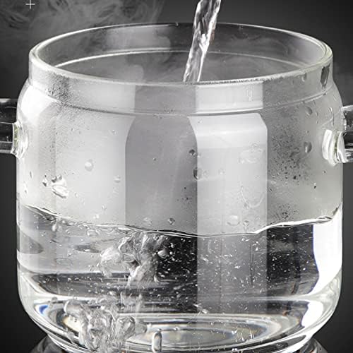 Doitool Ramen Bowl Bolga de vidro de vidro Pote de cozinha panela de panela transparente com tampa para macarrão de sopa macarrão com