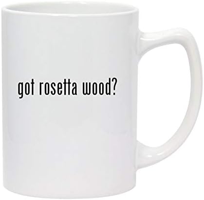 Os produtos de molandra têm madeira de rosetta? - 14 onças de caneca de café em cerâmica branca