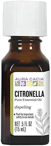 Aura Cacia Pure Citronella Java Oil essencial | 0,5 fl. oz. | Cymbopogon Winterianus