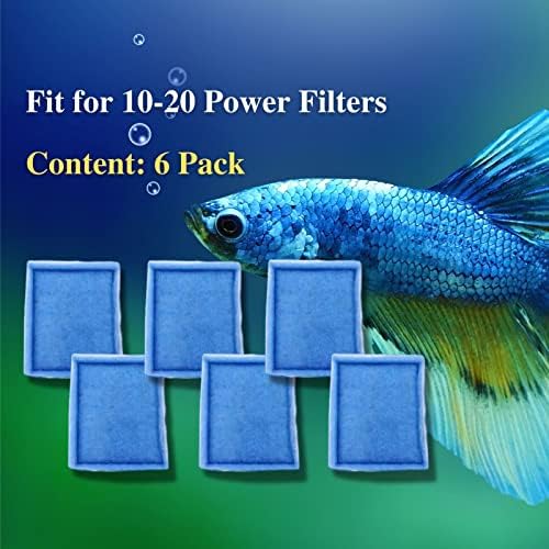 Cartucho de filtro de aquário de substituição de pacote LeadCon 6, ajuste para filtros de energia aqua-tech de 10 a 20