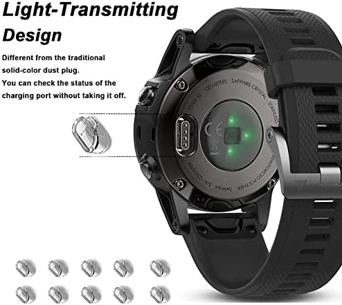 Miimall Compatível para proteção da porta do carregador Garmin Fenix ​​7, plugue de tampa da porta anti-poeira TPU para Garmin Fenix ​​7/7x/7s/6, Garmin Instinct 2/2s, Garmin Epix 2, Plugues para acessórios Garmin