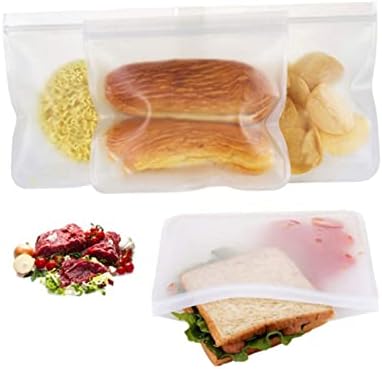 Doitool 8pcs sacos de alimentos a vácuo sacos de focas a vácuo bolsa de silicone bolsa infantil lanche saco de lanchonete à prova