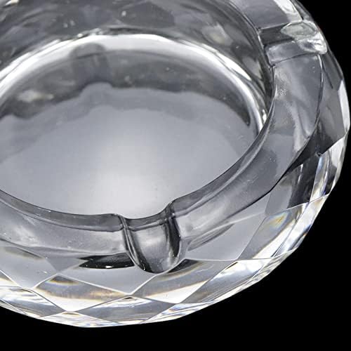 FAOTUP 1PCS transparente 4,16NCH cinza de vidro quadrado, cinzeiro de vidro de cristal, cinzeiro de vidro pesado, cinzeiro