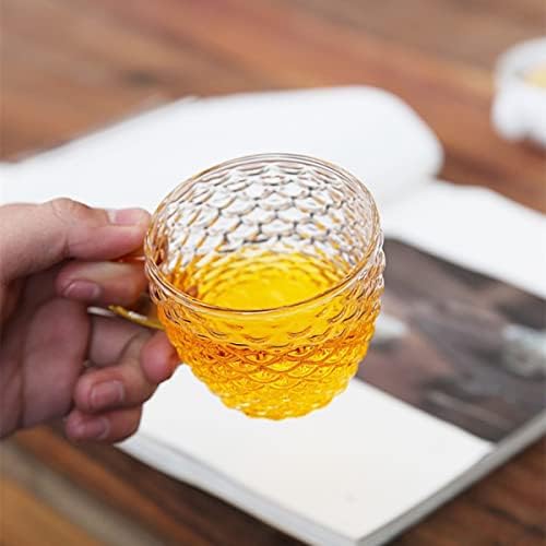 Oshawmer Glass Tea Cup Hanking Copo Copo de xícara de chá transparente Mini Copo Espresso para Coffee Charpes de chá de chá de 6 （4oz 120ml）