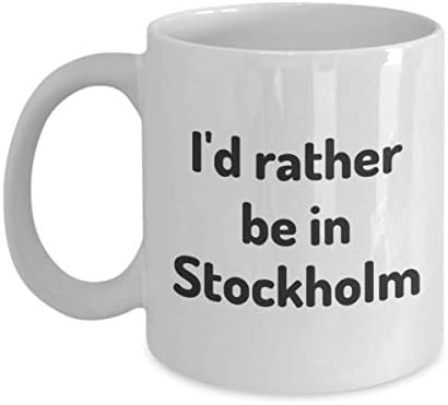 Prefiro estar em Estocolmo Copo de Viagem de Viagem de Viagem de Viagem de Trabalho Presente Suécia Mug Present