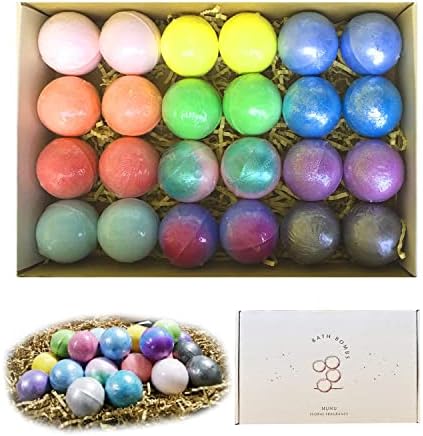 24 PCs Bath Bomb Gifts Gets, Bombas de banho orgânicas naturais