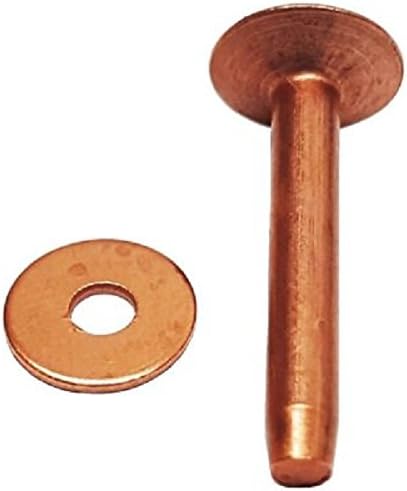 10 rebites sólidos de cobre com pacote com rebarbas 1