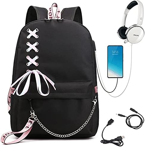 Isaikoy Anime Miss Miss Kobayashi Dragon Maid Backpack Bookbag Daypack School Bag Bag, Black1, Média