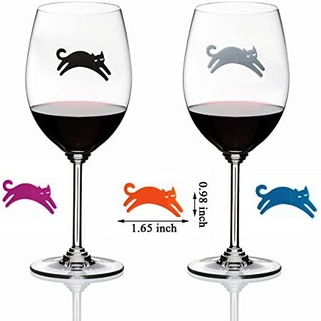 WZT 30 peças Silicone Drink Markers Markers de vidro de vinho Charms de vinho Identificador de vidro para festas de bebidas