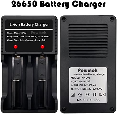 26650 Carregador de bateria ， Universal 18650 Carregador 5V 1A Carregador inteligente rápido para baterias recarregáveis