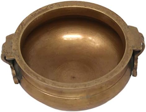 Sharvgun Hinduísmo Decorativo Vaso de Brass Uruli | Urli Bowls Gifts Religiosos Arte Indiana para Puja Festival