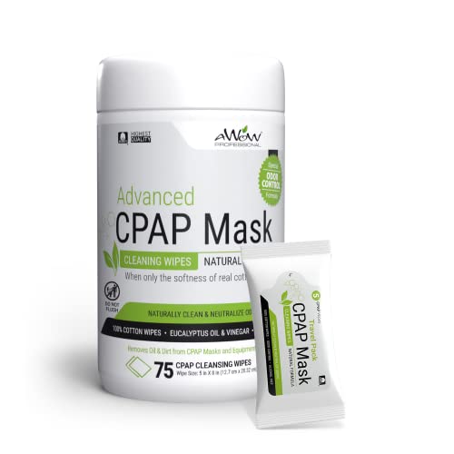 Limpos de limpeza de máscara cpap awow - limpador de CPAP sem perfume feito com algodão , seguro para todas