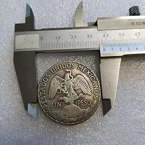 Artesanato antigo 1914 mexicano 1 peso impresso em moeda comemorativa Coin 1330