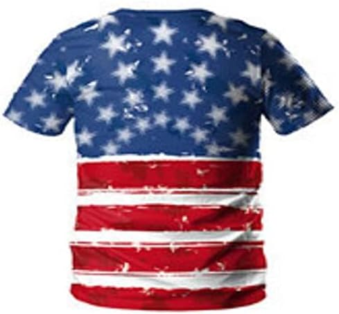 HSSDH 4 de julho camisas masculinas, bandeira dos EUA 4º de julho Camisas de manga curta listras de estrela listras patrióticas camisetas patrióticas