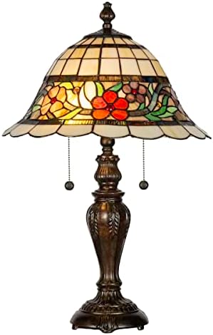 Dale Tiffany TT22185 Sevilha Floral Tiffany Table Lamp, bronze, 25 x16 x16