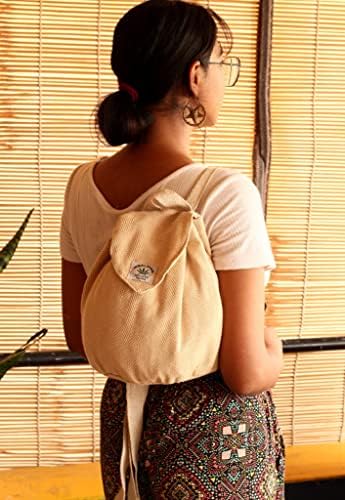 Saco pequeno de cânhamo para mulheres meninas leves e ecológicos pequenos bolsas de mochila fofas para vidas cotidianas