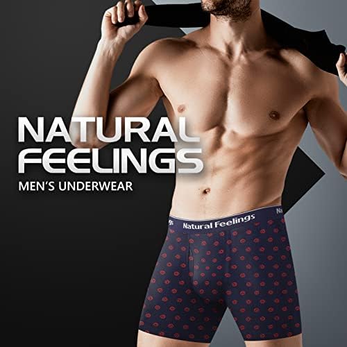 Sentimentos naturais boxer cueca masculino masculino pacote de 5-6 algodão macio