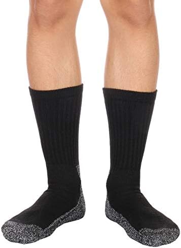 NC Hosiery Heavy Duty Black Reforced Crew - American Sport Men's Socks