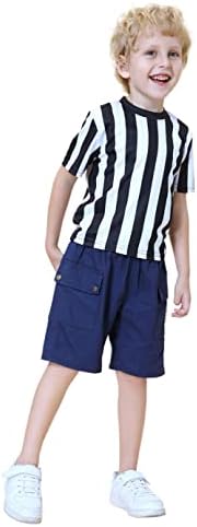 Toptie Children's Arbemee Camisa, camisa de futebol esportivo, chapéu de árbitro