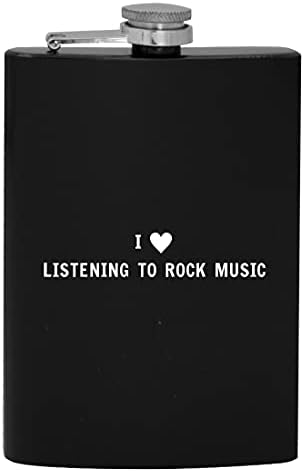 I Heart Love ouvir Rock Music - 8oz de quadril de quadril bebendo álcool