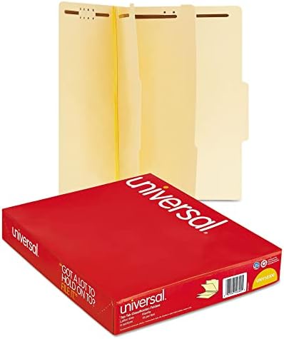 Pastas de classificação do Universal 10300 Manila, carta, seis seções