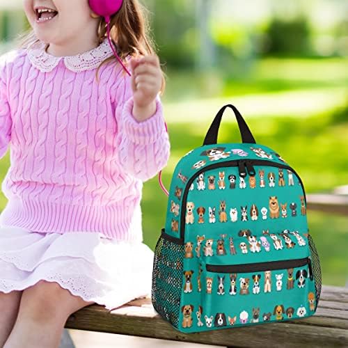 Diferentes cães fofos backpack para meninos meninas, mochila de cão de animais para criança para mochila para o infantil