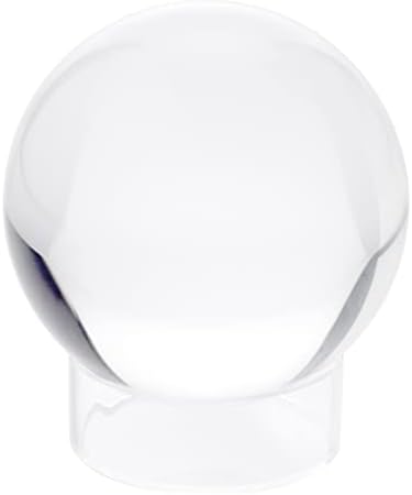 Plymor claro acrílico chanfrado ovo, mármore, bola ou esfera do suporte do suporte, 3 h x 8 W