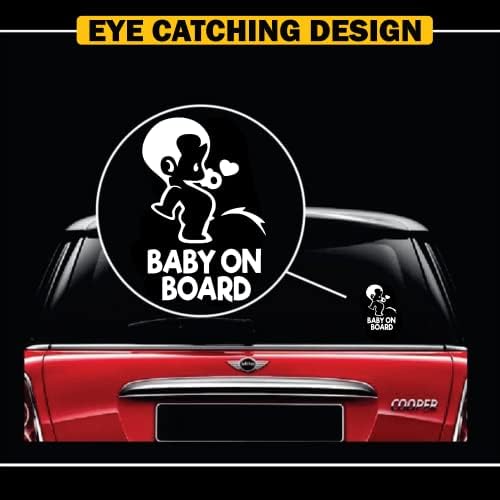 Totomo Baby a bordo adesivo para carros Funny Cute de segurança Cuidado Sinal de decalque para a janela do carro e para o