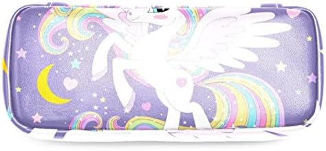 Tbouobt Gifts for Men Momen Sacos de maquiagem bolsa de higienetril Smith Smits Sacos Cosméticos, UnicorNCartoonrainBowpurpleStarsMoon