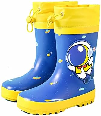 Zanjkr Princess Rain Boots Sapatos de chuva infantil botas de água em crianças grandes e pequenas crianças com cordão