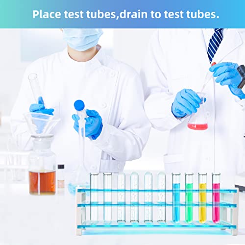 Rack de tubo de teste de plástico de Annhua para tubos de 16 mm Tubo de laboratório, detém 50, tubo disse à bandeja de teste