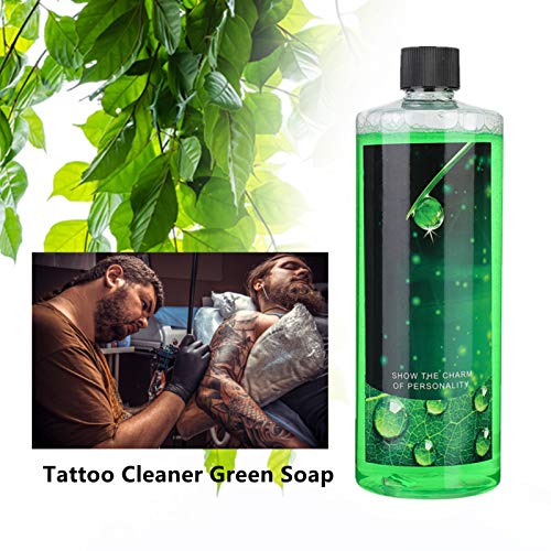 Sabão verde de 500 ml, Tattoo Limpeza Solução Solutiva de Tatuagem de Tatuagem Limpa de Tatuagem Para Tatuagens e Piercings