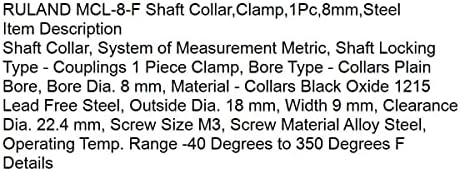 Substituição Mcl-8-F Gollar, grampo, 1pc, 8mm, aço
