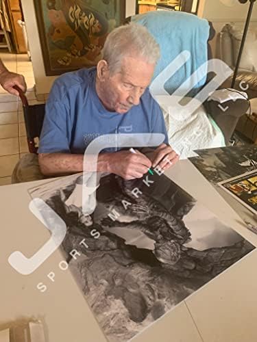 Ricou Browning autografado assinado 16x20 Criatura fotográfica do Black Lagoon JSA