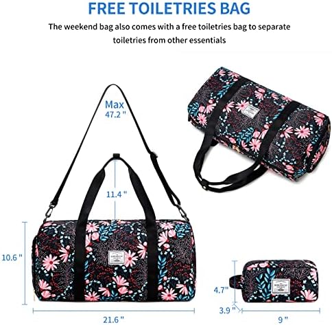 Bolsa de mochila de ginástica deve serve de ginástica para mulheres Bolsa de viagem de viagem fofa Carry On Duffel Bag