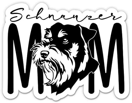 Adesivo da mãe schnauzer - adesivo de laptop de 3 - vinil à prova d'água para carro, telefone, garrafa de água - decalque