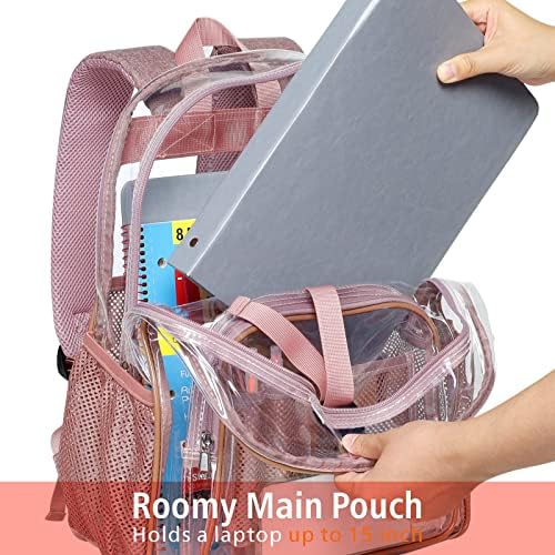 Mochila clara do Packism, mochila clara para adultos, mochila transparente e bolsa para homens, escola, local de