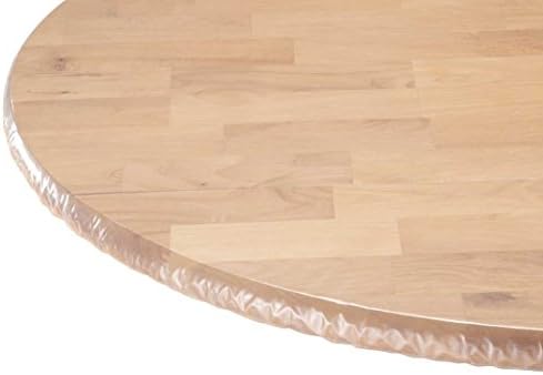 Seu trabalho pesado transparente de vinil redondo para toalha de mesa de mesa Elasticizada Talha de mesa ótima para proteger