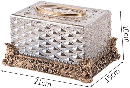 Caixa de lenço de lenço de vidro de cristal Gretd Caixa de mesa de mesa de cabeceira de mesa de cabeceira de cabeceira de cabeceira (cor: a, tamanho