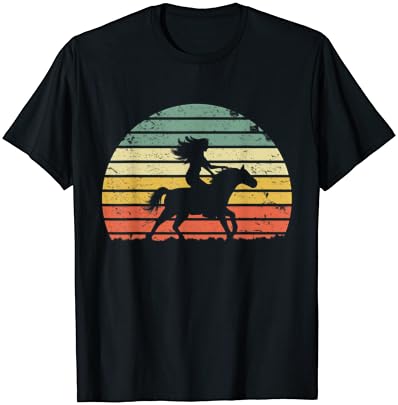 Camisa de cavalgada de garotas vintage cowgirl texas rancho camiseta