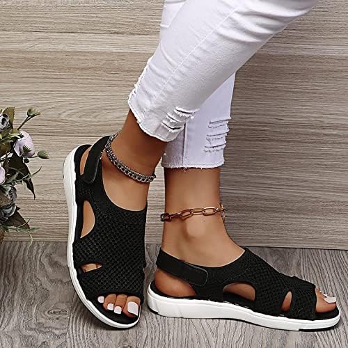 RBCULF Sandals femininas de verão Hollow Out respirável plataforma elástica slides casuais flip flop slip em sandálias de