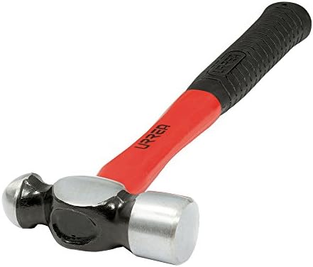 Urrea Ball Pein Hammer - ferramenta de ataque de 32 onças com alça de fibra de vidro forjada e usinada e fibra de vidro ergonômica - 1332FV