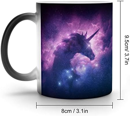 Unicorn Galaxy Heat Mudança Caneca Magic Coffee Café Cerâmica Cuple