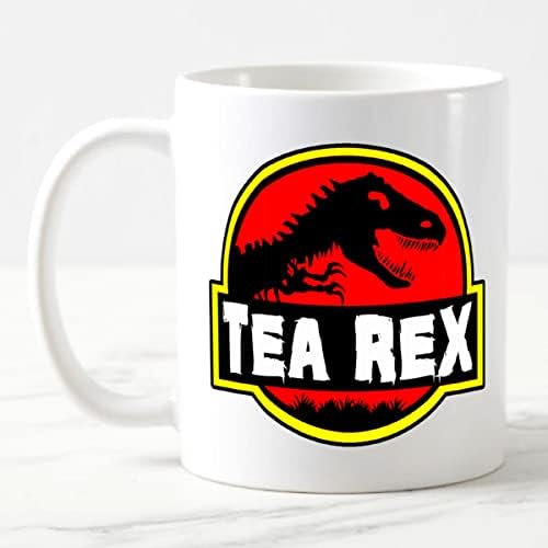 Caneca de caneca de caneca rex e emocionante-caneca de chá de dupla face de luxo para crianças, fãs de dino adulto