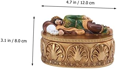 TOFFICU 1PC SAINT JOSEPH Caixa de armazenamento Vintage Decoração Brincador de breol da caixa de joalheria Organizador para brincos