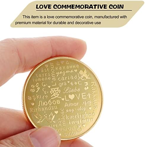 Presente Memorial Kisangel 2pcs As moedas comemorativas para sua amada One Comemoratic Coun Gifts Presentes do Dia dos Namorados